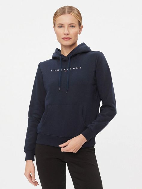 Polerón Hoodie Logo Monotype Azul Tommy Jeans-0