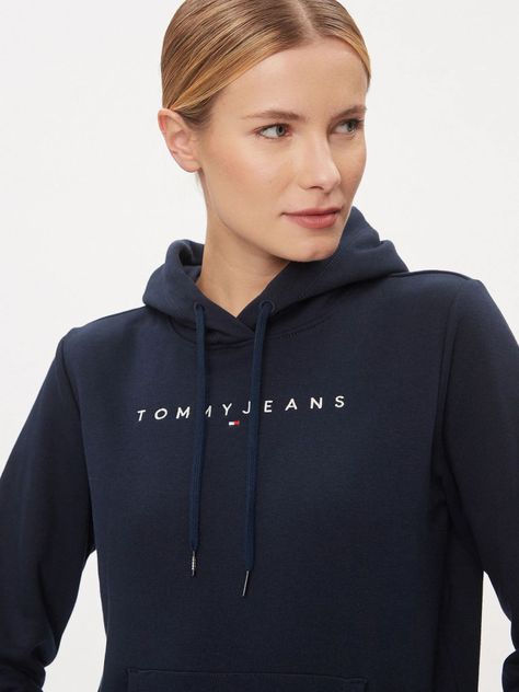Polerón Hoodie Logo Monotype Azul Tommy Jeans-3