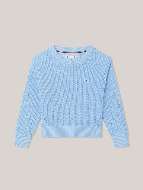 Sweater De Niña Essential Amplio Celeste Tommy Hilfiger-0