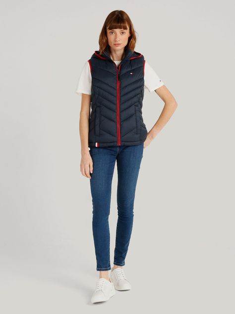 Parka Vest Light Weight Solid Azul Tommy Hilfiger-1