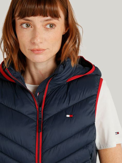 Parka Vest Light Weight Solid Azul Tommy Hilfiger-3