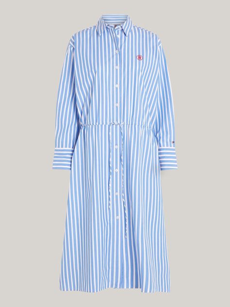 Vestido Camisero Monogram Celeste Tommy Hilfiger-4