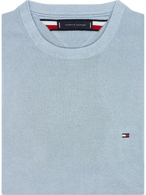 Sweater Básico Signature C-Neck Celeste Tommy Hilfiger-2