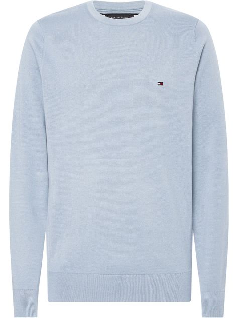 Sweater Básico Signature C-Neck Celeste Tommy Hilfiger-0