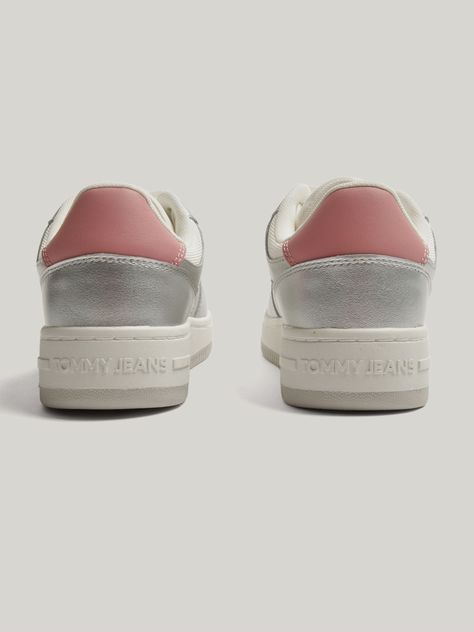 Zapatillas Retro De Cuero Gris Tommy Hilfiger-1