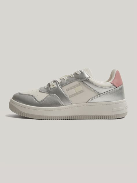 Zapatillas Retro De Cuero Gris Tommy Hilfiger-5