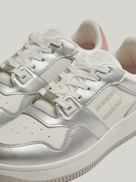 Zapatillas Retro De Cuero Gris Tommy Hilfiger-6