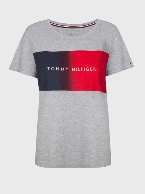 Polera Classics Flag Tonal Logo Gris Tommy Hilfiger-0