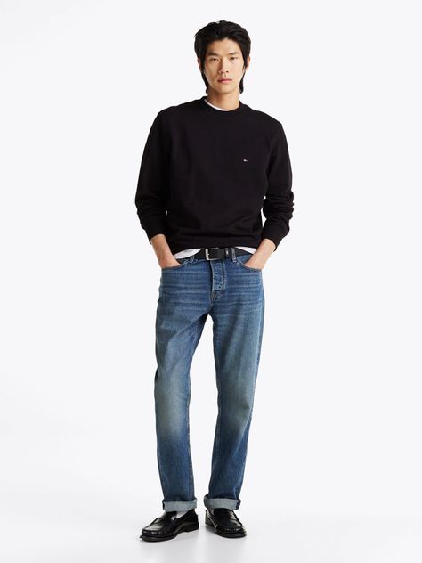 Polerón Solid Con Cuello Redondo Negro Tommy Hilfiger-1