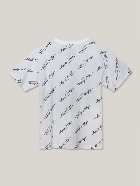 Polera De Niño Angled Script Logo Blanco Tommy Hilfiger-1