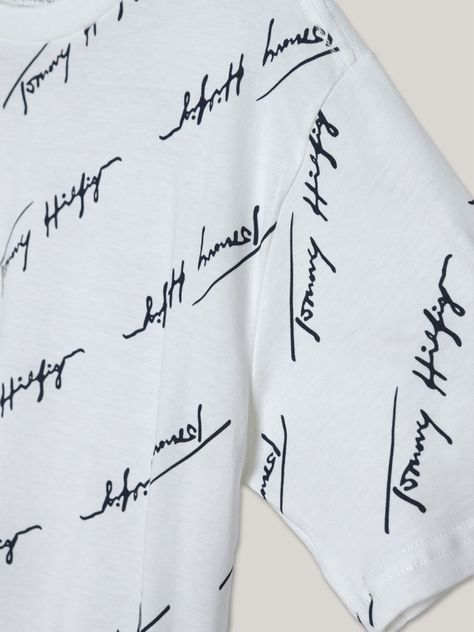 Polera De Niño Angled Script Logo Blanco Tommy Hilfiger-2