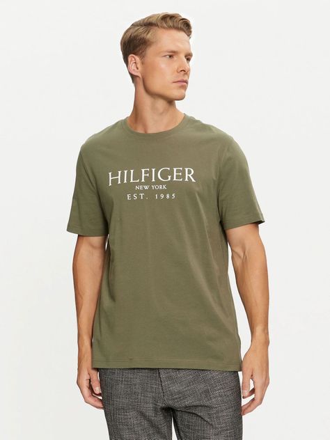 Polera Con Logo Monotype Verde Tommy Hilfiger-0