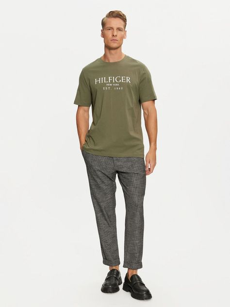Polera Con Logo Monotype Verde Tommy Hilfiger-1