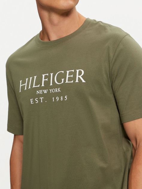 Polera Con Logo Monotype Verde Tommy Hilfiger-4