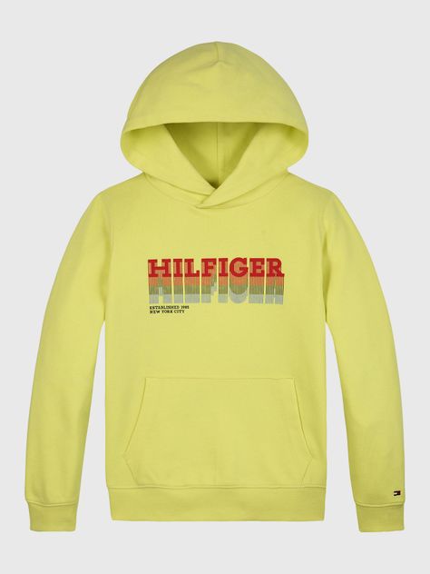 Polerón Hoodie Con Logo Gráfico Amarillo Tommy Hilfiger-0