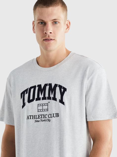 Polera Con Logo Universitario Gris Tommy Jeans-3