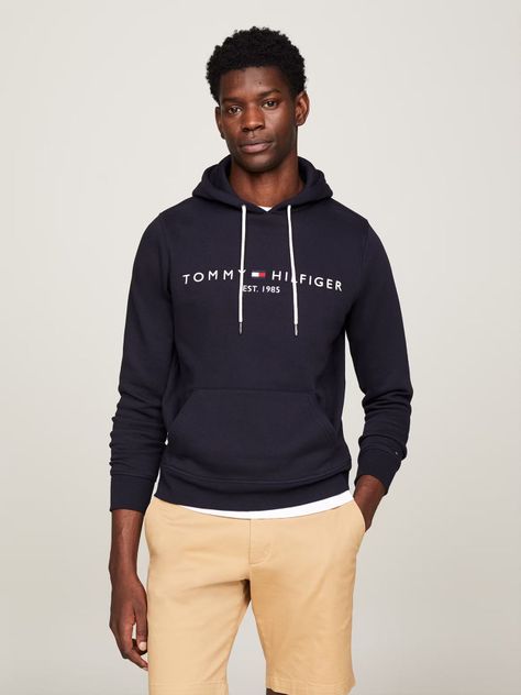 Polerón Hoodie Essential Logo Azul Tommy Hilfiger-0