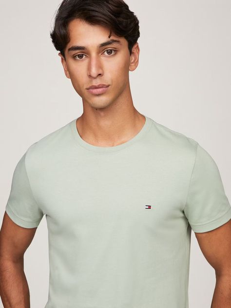 Polera Essential Cotton C-Neck Slim Fit Verde Tommy Hilfiger-3