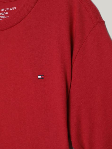 Polera De Niño C-Neck Con Logo Rojo Tommy Hilfiger-2