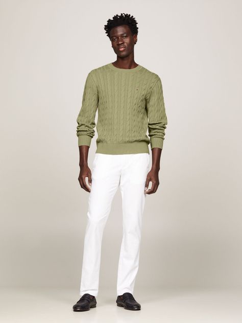 Sweater Classics Trenzado Verde Tommy Hilfiger-1