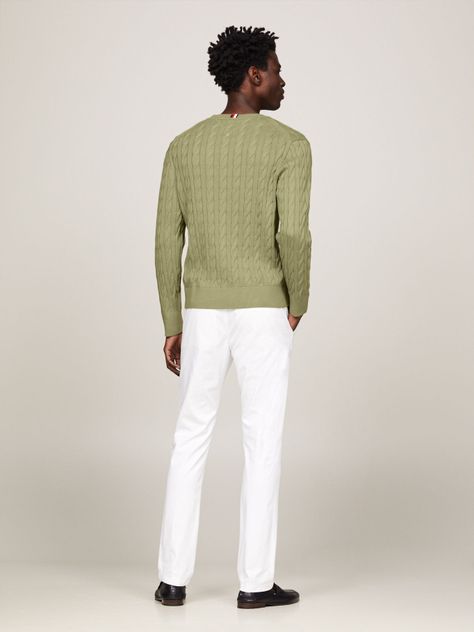 Sweater Classics Trenzado Verde Tommy Hilfiger-2