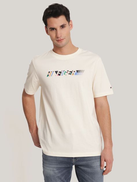 Polera Con Logo Multicolor Beige Tommy Hilfiger-0