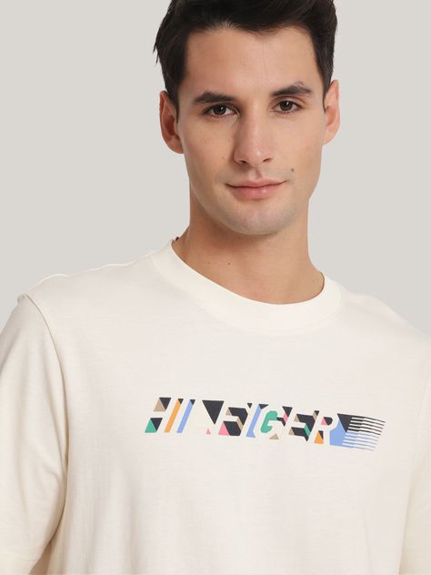 Polera Con Logo Multicolor Beige Tommy Hilfiger-3