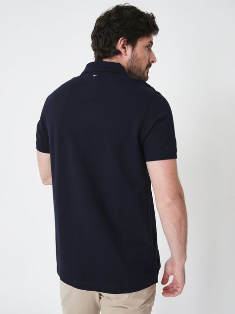 Polo Regular Fit Monotype Logo Azul Tommy Hilfiger-1