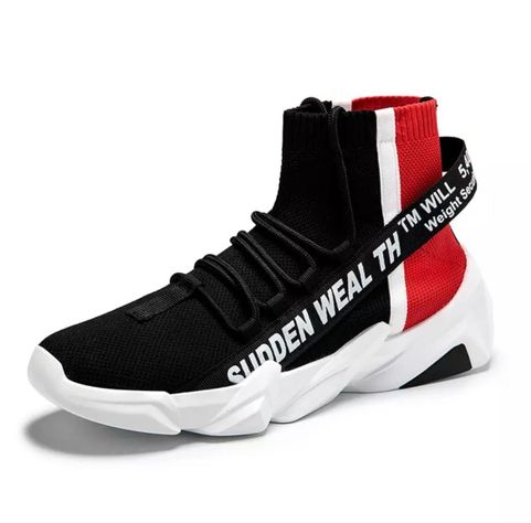 Zapatillas Caño Alto Urbanas School Hombre Negra-0
