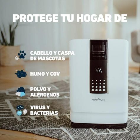 Purificador de Aire Mouvair Zen + Filtros HEPA H13-1