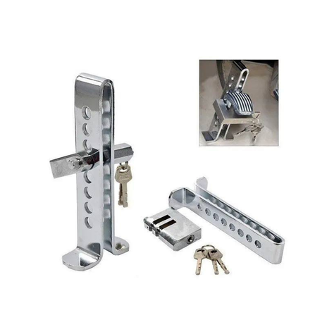 Traba Pedal - Candado - Llaves Seguridad Auto Robo-4