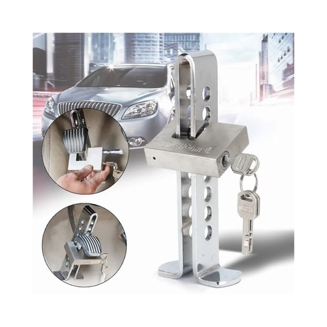 Traba Pedal - Candado - Llaves Seguridad Auto Robo-3