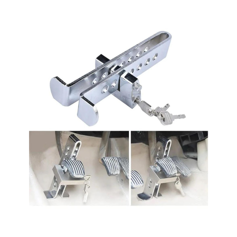 Traba Pedal - Candado - Llaves Seguridad Auto Robo-5