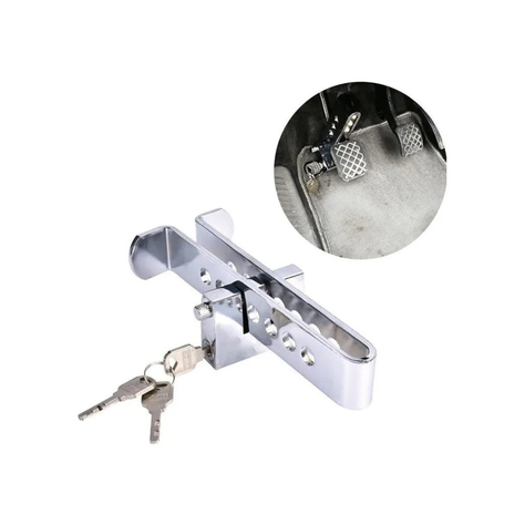 Traba Pedal - Candado - Llaves Seguridad Auto Robo-2