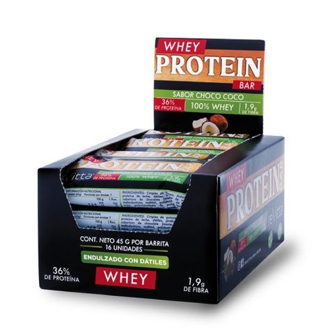 Caja 16 barritas Whey sabor chocococo 45 grs.-0