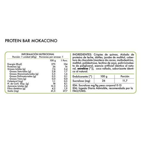 Caja 16 barritas Whey sabor mokaccino 45 grs.-1