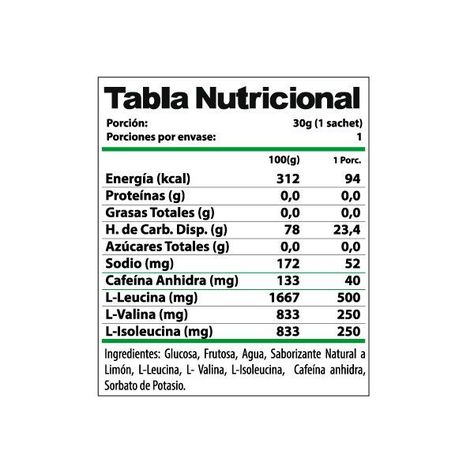 Caja 24 Geles energéticos con cafeina 40mg + BCAAs Limón-2