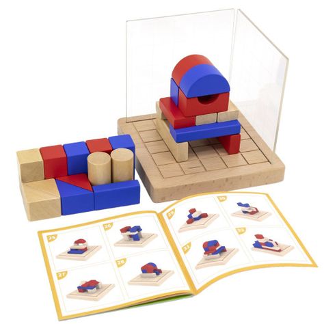 Juego De Bloques 3d De Construcción Hechos De Madera.-5