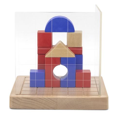 Juego De Bloques 3d De Construcción Hechos De Madera.-0