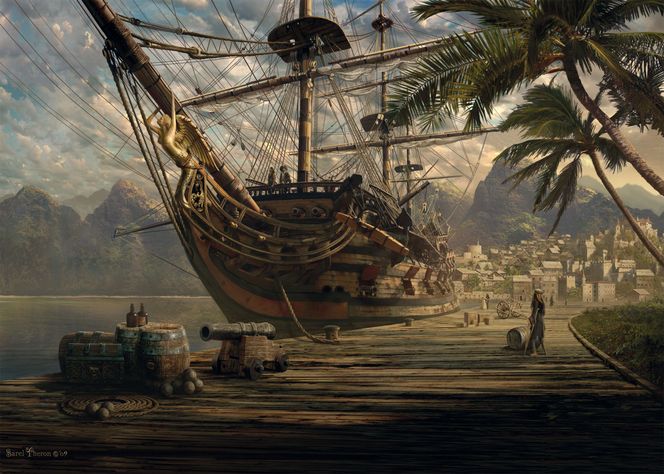 Puzzle 1.000 piezas Barco Anclado-1