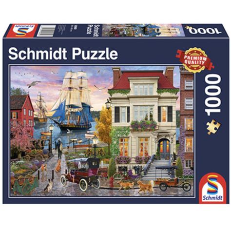 Puzzle 1.000 piezas Barco en el puerto-0