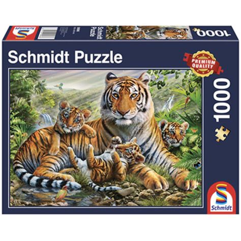 Puzzle 1.000 piezas Tigres-0
