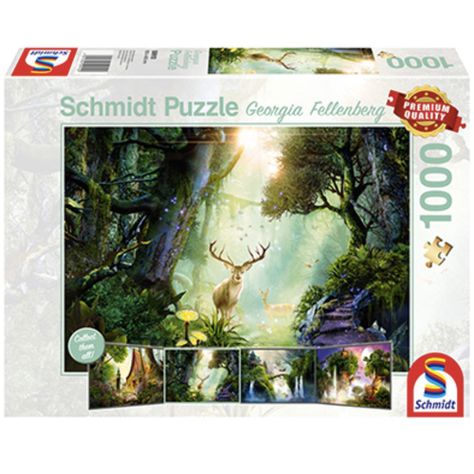 Puzzle 1.000 piezas Ciervo en el bosque-0
