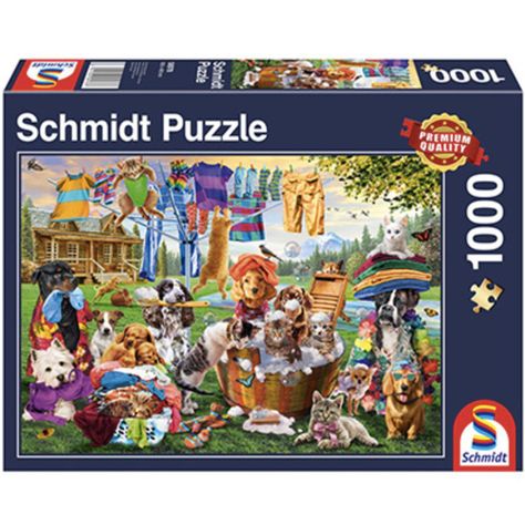 Puzzle 1.000 piezas Caos de Mascotas -0