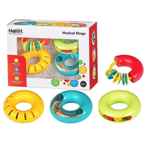 Instrumento Musical Sonajero Rings 4 pz Halilit -0