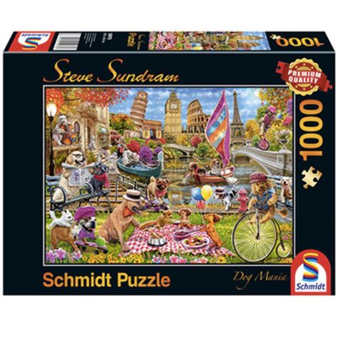 Puzzle 1.000 piezas Perros locos-0
