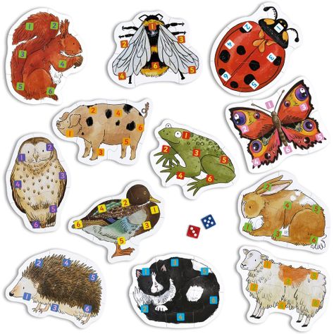 Juego Puzzle Rompecabezas de Animales. 6 Animales.-2