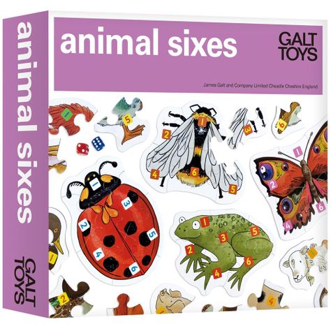 Juego Puzzle Rompecabezas de Animales. 6 Animales.-1