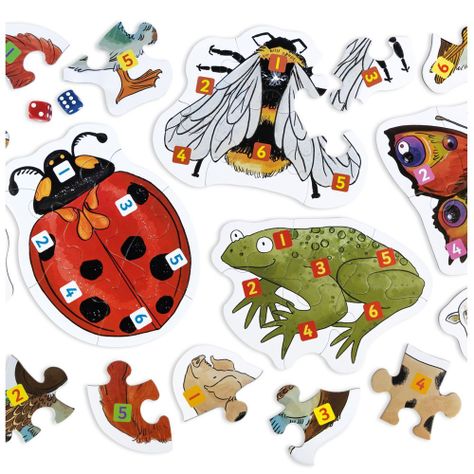 Juego Puzzle Rompecabezas de Animales. 6 Animales.-0