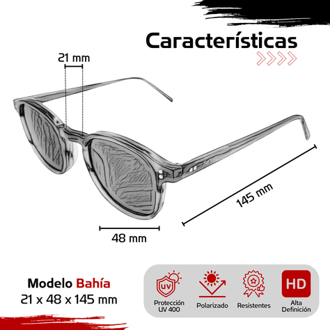 Lentes De Sol Surkate Modelo BAHIA Polarizados Uv400 Protección Y Estilo-4